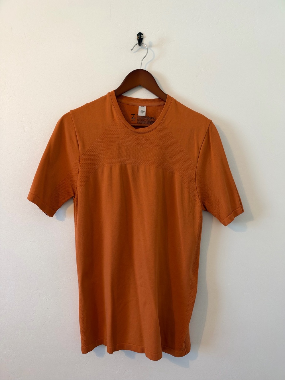 Zella Men’s S - Short Sleeve Performance Tee - Rust Orange